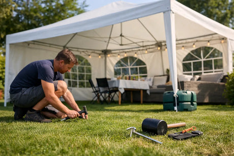 Hoe plaats je een partytent stevig en veilig?