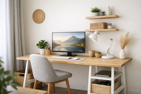 Budget thuiswerkplek makeover voorbeeld
