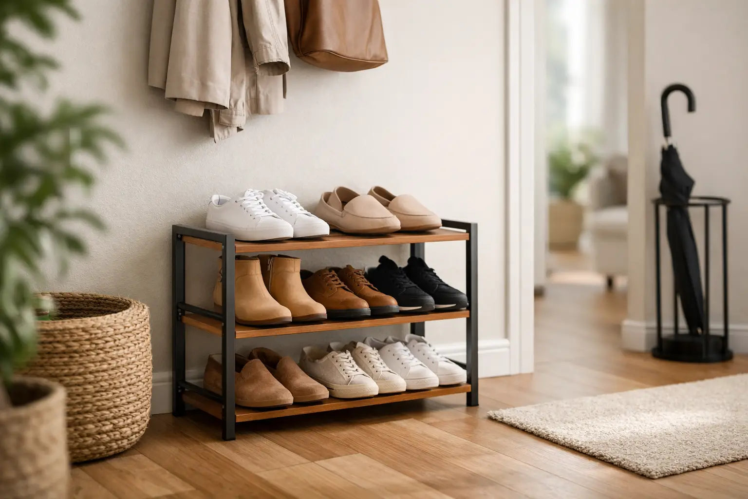 Smal schoenenrek voor hal kiezen zonder gedoe