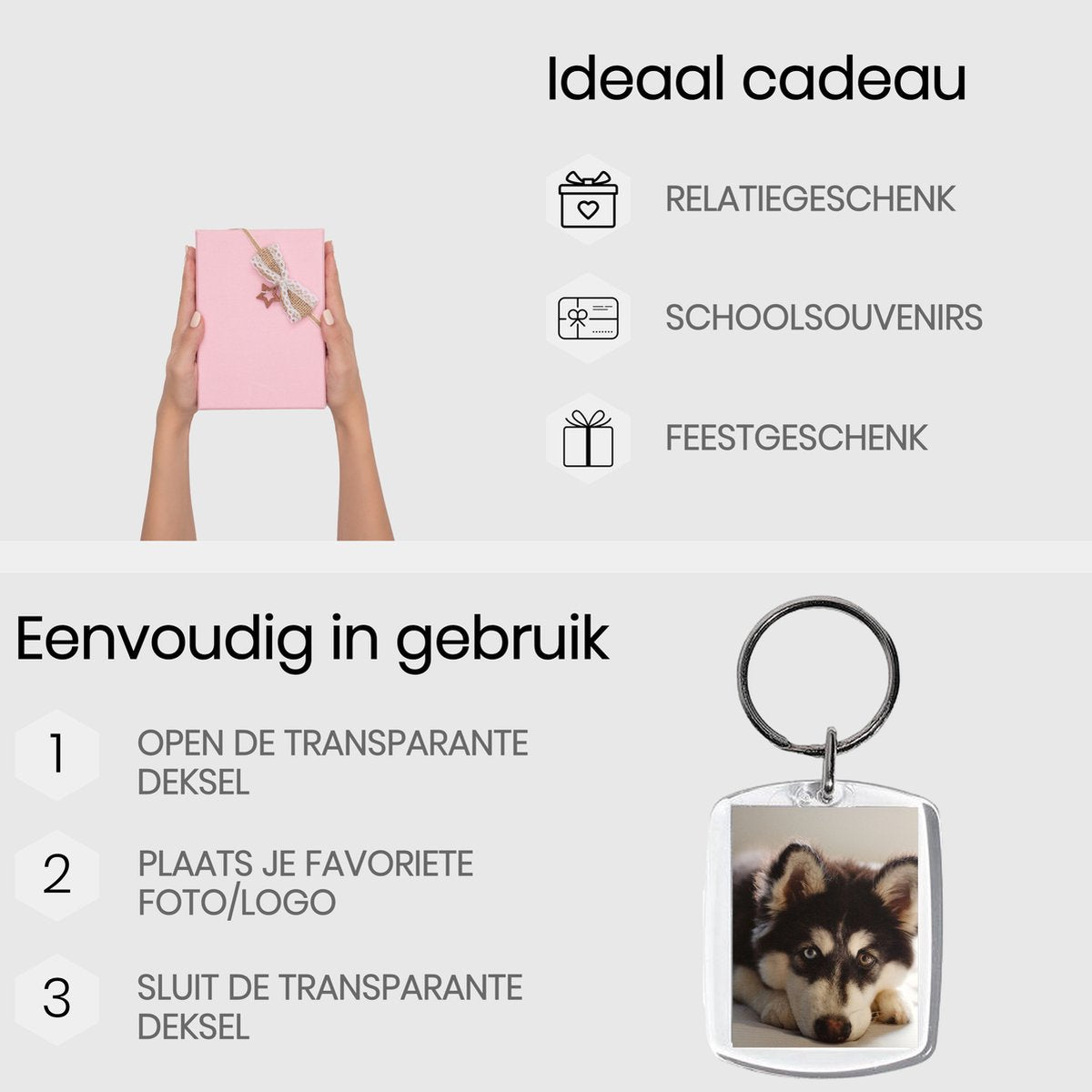 BukkitBow - Sleutelhanger Met Foto Houder - Set van 10 Stuks