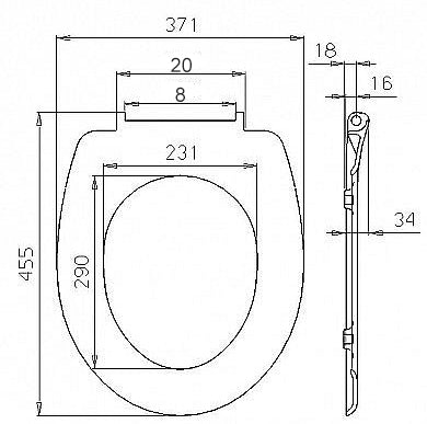 BukkitBow - Toiletbril met Softclose - Toiletbril / Toiletzitting met Print - Antibacterieel - V5