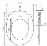 BukkitBow - Toiletbril met Softclose - Toiletbril / Toiletzitting met Print - Antibacterieel - V5