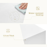 White Computer Table with 1 Drawer Storage 100x50x75cm PC Laptop Table Office Desk Workstation for Living Room Home Office Study
