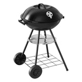 Kogelbarbecue – Met deksel en wielen – Grillrooster ca. 41,5 cm – Zwart