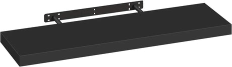 Zwevende wandplank van BukkitBow met blinde bevestiging, wit of zwart, 25-120 cm, muurbevestiging zonder zichtbare brackets.