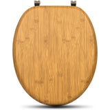 Universal MDF O-Shaped Toilet Lid Toilet Seat with Soft Close 360° Adjustable Hinges Suitable for Bathroom