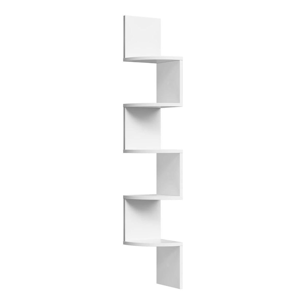 Hoekwandplank – 5 niveaus – Zigzagontwerp – Wandmontage