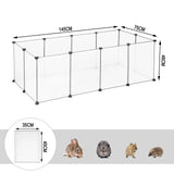 EUGAD DIY Pet Playpen Rabbit Accessories Indoor Guinea Pig House with Door Cage for Cat Hedgehog Hamster Exercise Modular Enclosure