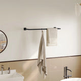 Black Rectangular Clothes Rail Wall Mounted Industrial Pipe Space Saving 50kg Load Capacity Hanging Rack for Bedroom Bathroom