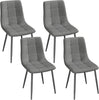 Eetkamerstoelen set van 4 – Fluwelen bekleding – Metalen poten