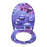 Ovale toiletbril met print – Softclose en quick release – Duroplast – 37 × 47,5 cm