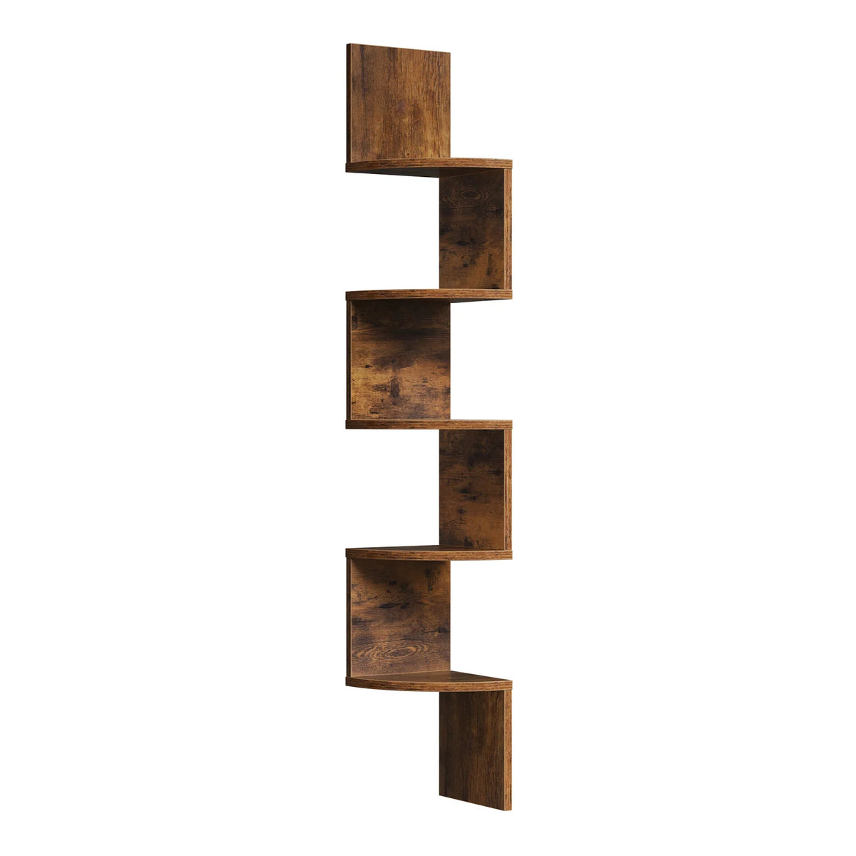 Hoekwandplank – 5 niveaus – Zigzagontwerp – Wandmontage