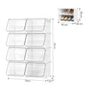 Modulaire schoenenkast – Transparante deurtjes – Zwart of wit – 60, 90 of 120 cm hoog