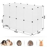EUGAD DIY Pet Playpen Rabbit Accessories Indoor Guinea Pig House with Door Cage for Cat Hedgehog Hamster Exercise Modular Enclosure