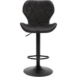 EUGAD 4PCS/SET Height Adjustable Rotating Counter Stools Swivel Bar Stools with Backrest and Footrest High Chairs for Kitchen Living Room Bistro
