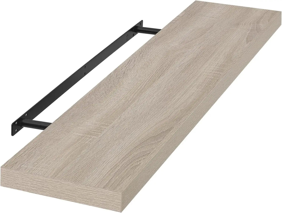 EUGAD Floating Shelf Wall Shelf DVD / CD Rack with Wooden Board Hanging Shelf Decoration for Living Room Bedroom