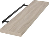 EUGAD Floating Shelf Wall Shelf DVD / CD Rack with Wooden Board Hanging Shelf Decoration for Living Room Bedroom