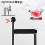 WOLTU 2PCS/SET High Kitchen Bar Stools with Backrest and Footrest Modern Design Ergonomic for Pub Cafe