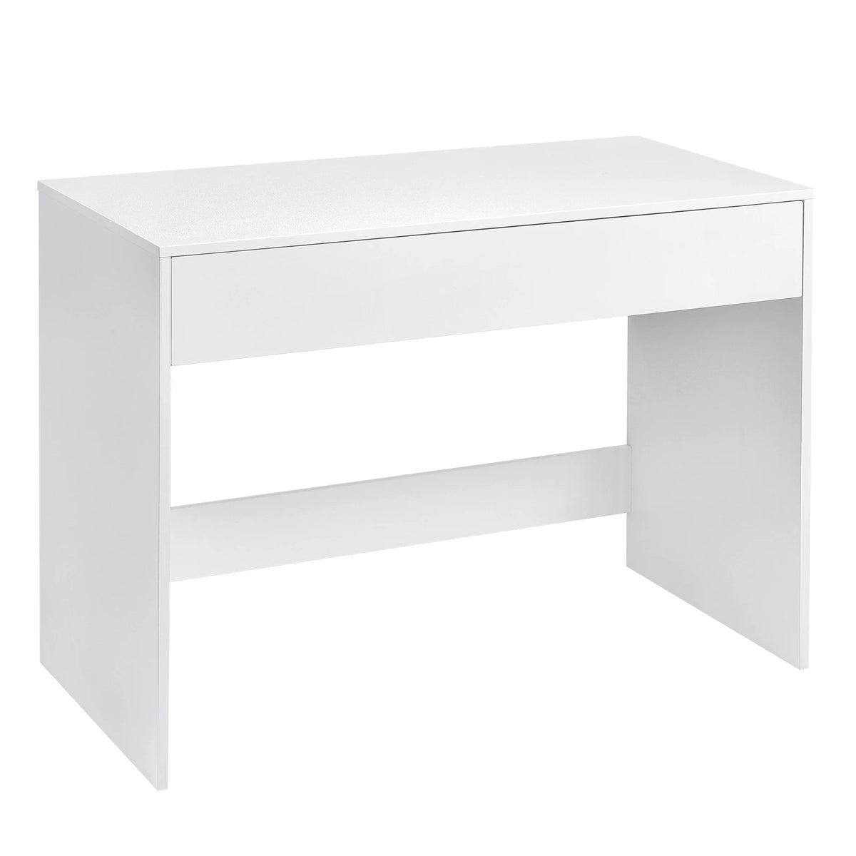 White Computer Table with 1 Drawer Storage 100x50x75cm PC Laptop Table Office Desk Workstation for Living Room Home Office Study