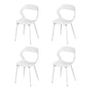 WOLTU 4PCS/Set Dining Chairs Modern Kitchen Chairs with PP Seat and Metal Legs Ergonomic Cut-Out Back Design for Dining Room Living Room