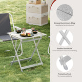 Lichtgewicht aluminium campingtafel van BukkitBow, opvouwbaar en gemakkelijk mee te nemen voor kampeer- en outdooractiviteiten.