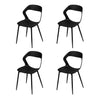 WOLTU 4PCS/Set Dining Chairs Modern Kitchen Chairs with PP Seat and Metal Legs Ergonomic Cut-Out Back Design for Dining Room Living Room