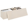 WOLTU Foldable Ottoman Stool 2 Seater Storage Bench Entrance Bench Sofa Storage Pouf Chest with Removable Lid Foot Rest 110x38x38cm