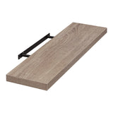 EUGAD Floating Shelf Wall Shelf DVD / CD Rack with Wooden Board Hanging Shelf Decoration for Living Room Bedroom