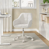 WOLTU Swivel Office Chair Chenille Makeup Chair Height Adjustable Ergonomic Gaming Chairs with High Back Desk Chair Liftable