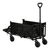 BukkitBow opvouwbare bolderkar met verlengbare achterklep en 110L capaciteit, zwart, op een vlakke ondergrond.