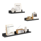 BukkitBow - Set van 3 Zwevende Wandplanken - Hout - Fotoplank - Wandrek