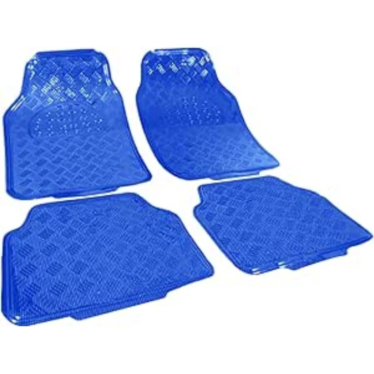 eSituro 4PCS Universal Car Mats Carpets Floor Mats Non-Slip Waterproof Aluminium Chrome Look