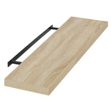 EUGAD Floating Shelf Wall Shelf DVD / CD Rack with Wooden Board Hanging Shelf Decoration for Living Room Bedroom
