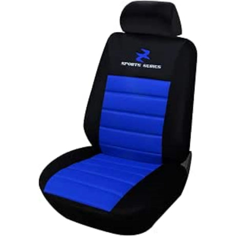 Autostoelhoes voorstoel van BukkitBow met hoofdsteunhoes, universele pasvorm, geschikt voor auto-voorstoelen, zwart gekleurd.