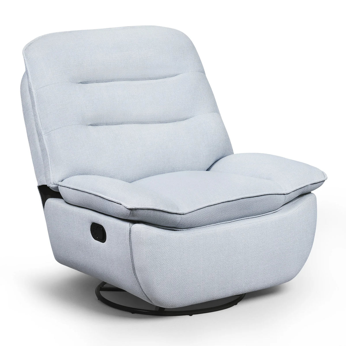 WOLTU Recliner Armchair Relax Chair Single 360° Swivel Sofa with Footrest 95cm Wide Seat with Side Storage Tilting Function Linen Look Fabric