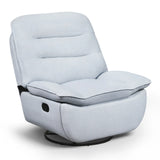 WOLTU Recliner Armchair Relax Chair Single 360° Swivel Sofa with Footrest 95cm Wide Seat with Side Storage Tilting Function Linen Look Fabric