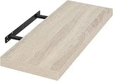 EUGAD Floating Shelf Wall Shelf DVD / CD Rack with Wooden Board Hanging Shelf Decoration for Living Room Bedroom