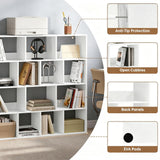 Cube Bookcase Storage Shelf with 14 Compartments Space Saving for Living Room Study Office 120 X 30 X 120 cm