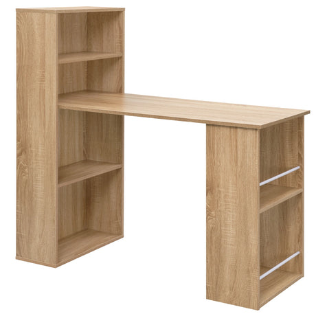 Bureau met opbergrek van BukkitBow, 120x55 cm, met links of rechts opbergrek en werkoppervlak in een kantooromgeving