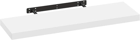 Zwevende wandplank van BukkitBow, blinde bevestiging, in wit of zwart, 25 tot 120 cm breed, zwevend design op muur