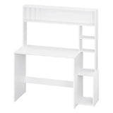 Computer Table with Storage Desk with 5 Shelves 113.5x45x139cm Study Gaming Table Scandinavian Desk for Office Living Room