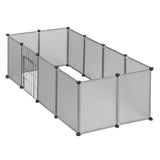 EUGAD Pet Playpen DIY Metal Wire Exercise Modular Enclosure with Door Small Animals Cage for Guinea Pig Rabbit Gerbil Hedgehog Pet Run