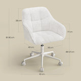 WOLTU Swivel Office Chair Chenille Makeup Chair Height Adjustable Ergonomic Gaming Chairs with High Back Desk Chair Liftable