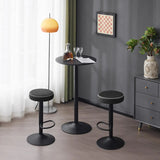 EUGAD 2PCS Swivel Kitchen Stools Round Bar Stools with Footrests Non-Slip Base Height Adjustable Counter Chair for Bistro Bar Kitchen