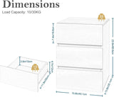 EUGAD Bedside Table Side Table with Large Storage Space Chest of Drawers Wooden Table for Bedroom Living Room