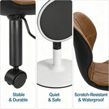 EUGAD 4PCS/SET Height Adjustable Rotating Counter Stools Swivel Bar Stools with Backrest and Footrest High Chairs for Kitchen Living Room Bistro