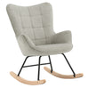 Velvet scandinavische schommelstoel van BukkitBow, ergonomisch ontworpen met zachte bekleding en een modern Scandinavisch ontwerp.
