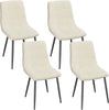Eetkamerstoelen set van 4 – Fluwelen bekleding – Metalen poten