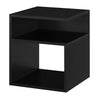 EUGAD Wooden Bedside Table Coffee Side Table Nightstand with 2 Open Compartments Simple Design Space-Saving for Bedroom Living Room 35x41x35cm