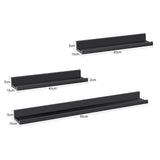 BukkitBow - Set van 3 Zwevende Wandplanken - Hout - Fotoplank - Wandrek